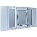 Ideal Pet Products Aluminum Sash Window Pet Door, Adjustable to Fit Window Widths from 27' to 32', Chubby Kat 7-1/2” x 10-1/2” Flap Size