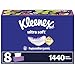 Kleenex Ultra Soft Facial Tissues, 8 Flat Boxes, 180 Tissues per Box, 3-Ply, Packaging May Vary