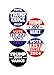 5 Pack - Trump Vance 2024 Presidential Election Political Campaign Pinback Buttons - 2.25 Inch