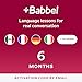 Babbel Language Learning Software - Learn to Speak Spanish, French, English, & More - 14 Languages to Choose from - Compatible with iOS, Android, Mac & PC (6 Month Subscription)