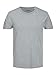 Jack & Jones Men's O-Neck Tee, Light Grey Melange, Large