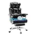 GOME Big and Tall Reclining Office Chair with Foot Rest, Comfy Executive Heavy Duty Office Chair with high Back and Wide seat for Plump Lady and hunk up to 300-400 lbs