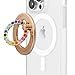 Sonix Magnetic Phone Grip and Phone Ring Holder - Compatible with MagSafe - Rotatable Kickstand and Phone Holder for iPhone 15, 14, 13, 12 Series - Gold/Rainbow Rhinestone