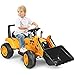 Costzon Ride on Car, Excavator Toy w/Front Loader, Horn, Forward/Backward, Controllable Digging Bucket, Digger, 6V Battery Powered Electric Vehicle Construction Tractor, Electric Car for Kids