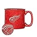 Rico Industries NHL Hockey Detroit Red Wings Red Speckle 12oz Laser Engraved Campfire Mug