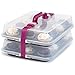 KPKitchen Cupcake Carrier for 24 Cupcakes - Innovative Cupcake Holder includes 2 Cupcake Pans with Lid and Handle - Cupcake Travel Container Carries 12 or 24 Standard-Size Cupcakes for Storage Safely