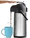 Coffee Carafe with Pump - 102oz / 3L Airpot 12 Hours Large Carafe Hot Cocoa Dispenser for Parties-Hot Water Dispenser, Tea Flask-Insulated Stainless Steel Hot Beverage Dispenser-Thermal Carafe Air Pot