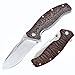 SRM SANRENMU 1006 NEW Pocket Folding Knife 14C28N Blade Flipper Ball Bearing Outdoor Camping Survival Tool EDC (Brown)