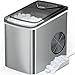 Silonn Ice Makers Countertop, 9 Cubes Ready in 6 Mins, 26lbs in 24Hrs, Self-Cleaning Ice Machine with Ice Scoop and Basket, 2 Sizes of Bullet Ice, Stainless Steel