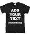 Custom T Shirts Ultra Soft Add Your Text for Men & Women Unisex Cotton T Shirt [Black/M]