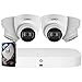 Lorex Fusion 4K Security Camera System with 2TB NVR - 8 Channel PoE Wired Home Security System with 4 IP Metal Dome Cameras - Color Night Vision, Long-Range IR, Listen-in Audio, Weatherproof