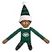 FOCO New York Jets Ebony NFL Bench Buddy Shelf Elf - Limited Edition NFL Team Christmas Elf - Plush Toy Travel Companion, Home or Tailgate