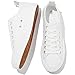 FRACORA Women's PU Leather Tennis Shoes Low Top lace up Casual Shoes Comfortable Fashion Sneaker(White,US9)