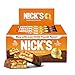 NICKS Protein Bars Chocolate Peanut | 15g protein | 200 calories | Low Carb Keto Friendly Snacks No Added Sugar (Multipack 12 bars x 50g)