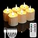 FREEPOWER Rechargeable Flameless LED Votive Candles with Timer Remote - 2'' x 3'' Waterproof Flickering Tealights Candle - Battery Operated Pillar Candles for Wedding, Party and Holiday Decor - 6PCS