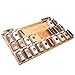 Bamboo Spice Drawer Organizer, 4 Tier In Drawer Spices Rack for Cabinet Drawer Expandable From 13' to 26', Stackable Seasoning Storage Organizer Insert