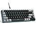 MageGee Portable 60% Mechanical Gaming Keyboard, MK-Box LED Backlit Compact 68 Keys Mini Wired Office Keyboard with Red Switch for Windows Laptop PC Mac - Black/Grey