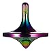 CHEETOP Stainless Steel Spinning Top, Premium Exquisite Perfect Balance Well Made Metal Desk EDC Little Fidget Toy, Spin Long Time Over 6 Minutes, Great Value (Iridescent, Large Diameter 34mm)