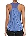 Aeuui Womens Workout Tops for Women Racerback Tank Tops Mesh Yoga Shirts Athletic Running Tank Tops Sleeveless Gym Clothes Bright Blue