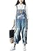 Yeokou Women's Loose Baggy Denim Wide Leg Jumpsuit Rompers Overalls Harem Pants (One Size US S-L, Style 67 Flower)