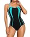 beautyin Womens One Piece Swimsuit Sport Bathing Suit Surfing Lap Swimming Suit Aqua