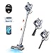 ILIFE H80 Cordless Vacuum Cleaner, Lightweight Stick Vacuum for Home Hard Floor Carpet Pet Hair, Self-Standing, 35 Mins Runtime Detachable Battery, Rechargeable, LED Display, Grey