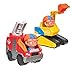 Blippi Mini Vehicles, Including Excavator and Fire Truck, Each with a Character Toy Figure Seated Inside - Zoom Around The Room for Free-Wheeling Fun - Perfect for Young Children