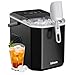 Silonn Ice Maker Countertop, Portable Ice Machine with Carry Handle, Self-Cleaning Ice Makers with Basket and Scoop, 9 Cubes in 6 Mins, 26 lbs per Day, Ideal for Home, Kitchen, Camping, RV