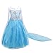 Dressy Daisy Little Girls' Ice Princess Costume Dresses Birthday Halloween Christmas Fancy Party Outfit with Long Fixed Train Size 6 Style F