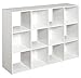 ClosetMaid Cubeicals 12 Cube Storage Shelf Organizer Bookshelf, Stackable, Vertical Or Horizontal, Easy Assembly, Wood, White Finish