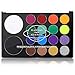 UCANBE Face & Body Paint, Water Activated SFX Makeup Palette - Extra Large White & Black Pan, Professional 18 Color Safe Non Toxic Art Painting Kit for Halloween, Cosplay, Parties, Theater & Stage