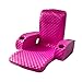 TRC Recreation Folding Baja Chair Foam Swimming Pool Float, Portable Super Soft Floating Lounger with 2 Cup Holders for Beach Essentials, Pink