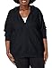 JUST MY SIZE womens Comfortsoft Ecosmart Fleece Full-zip Women's athletic hoodies, Ebony, 5X US