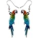 NEWEI Acrylic Colorful Parrot Bird Earrings Dangle Drop Big Long Sweet Animal Jewelry For Women Girls Gift (Multicolor)