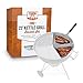 Yukon Glory™ BBQ Grill Basket for Kettle Grills - The Kettle Grill Accessories for Outdoor Grill Set Includes 2 stainless steel grilling baskets & Clip-On Handle Designed for 22' Kettle Grill Models -