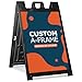 GotPrint Custom A Frame Sign | 24'x36' Design Your Own Sign Add Text/Image/Logo | Signicade Outdoor Sandwich Board Folding Sidewalk Sign with Deluxe Stand, Black