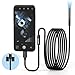 Endoscope Camera with Light,1080P HD Borescope with 6 LED Lights 9.8FT Semi-Rigid Snake Cabl,IP67 Waterproof Industrial Inspection Camera Compatible for Android,iPhone, iPad-(Black)