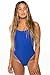 JOLYN Chevy Onesie - Fixed Back Women's Athletic One Piece Swimsuit, Medium-Full Coverage Bathing Suit for Competitive Swimming, Water Polo, Lifeguarding, Paddling, 28, Blueberry