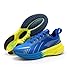 ONEMIX Breathable Men's Max Cushioned Walking Shoes with Arch Support for Plantar Fasciitis Flat Foot Pain Relief Air Lightweight Jogging Running Sneakers Shoes Non Slip Thick Sole,Blue,Size 8