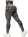 VOYJOY Tie-Dye Leggings for Women High Waisted Yoga Pants, Seamless Leggings Smile Contour High Waist Yoga Pants (Black Grey, Medium)