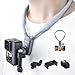 TELESIN Plus Magnetic Neck Mount with Phone Clip Vertical Adapter Kit, Necklace Holder Lanyard Strap for GoPro Hero 13 12 11 10 9 Insta360 X3 X4 Ace Pro DJI Osmo Action 3 4 5 Pro/Pocket 3 Motorcycle