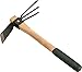 Edward Tools Hoe and Cultivator Hand Tiller - Carbon Steel Blade - Heavy Duty for loosening Soil, Weeding and Digging - Rubber Ergo Grip Handle - Rust Proof