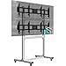 ONKRON Mobile Video Wall Stand for 4 Screens 40-50 Inches, 2x2 Rolling Video Wall Mount Cart with Wheels, Trade Show Stand Video Wall TV Mobile TV Stand 4 TV Screens into 1 Wall Display, Black