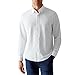 Rhone Commuter Slim Fit Dress Shirt for Men, Machine Washable, Wrinkle Resistant, FlexKnit Stretch Button Up Shirt, Moisture Wicking and Iron Free, Large, Bright White