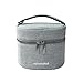 NANOBÉBÉ Breastmilk Baby Bottle Deluxe Cooler & Travel Bag with Ice Pack Included. Compact Triple Insulated, Easily attaches to Stroller or Diaper Bag- Grey