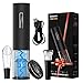 BABONIR Rechargeable Electric Bottle Wine Opener Set - Automatic Electronic Corkscrew with Greeting Card, Vacuum Stopper, Pourer, and Foil Cutter - Ideal Christmas giving for Wine Lovers, Parties, Bar