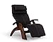 Perfect Chair Human Touch PC-420 Classic Manual Plus Series 2 Walnut Wood Base Zero-Gravity Recliner - Black SoftHyde Vinyl
