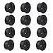 12 Pcs Cable Cord Grommet Wire Grommets for Desk Cable Hole Cover Flexible Desk Cord Grommets Cable Pass Through Management Rubber Cable Grommet for Table Other Furnitures Wire Organizer (Black)