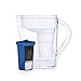 Santevia MINA Alkaline Water Filter Pitcher | Water Filtration System | Chlorine and Lead Filter | Water Purifier Pitcher | Home Water Filtration Pitcher | 9-Cup at Home Water Filter | Made in Canada