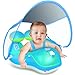 LAYCOL Baby Pool Float with UPF50+ Sun Protection Canopy,Add Tail Never Flip Over Inflatable Baby Float,Toddler for Age of 3-36 Months